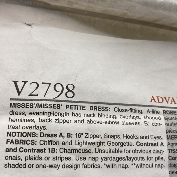 Vogue American Designer Tom and Linda Platt #V2798 Dress Pattern Sizes 12-14-16 - Picture 6 of 12